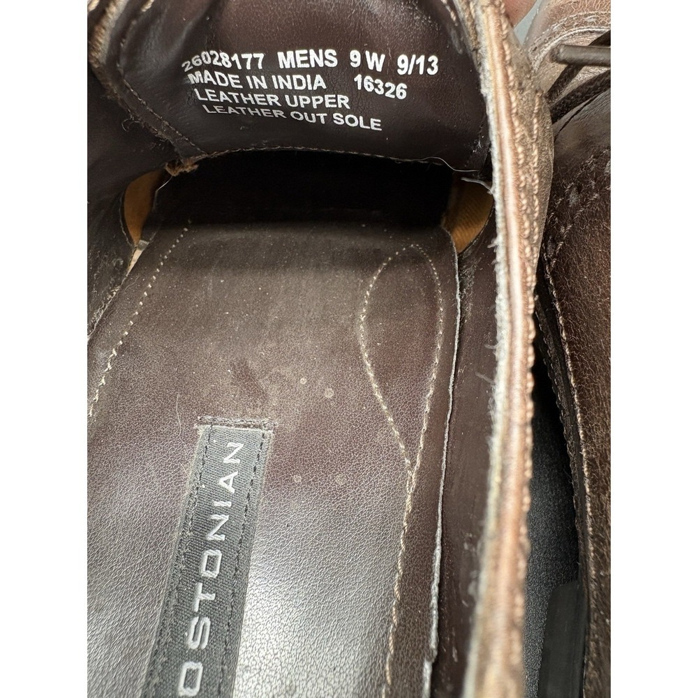 Bostonian Brown Leather Wingtip Oxford Dress Shoes Mens 9W Vintage - Picture 12 of 15